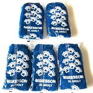 5 Pairs McKesson Terries Slipper Socks X-Large Royal Blue Above the Ankle
